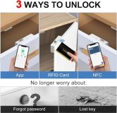 eLinkSmart Hidden Smart Cabinet Lock, RFID Electronic Keyless Bluetooth